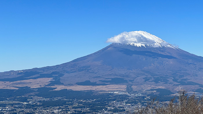 金時山山頂から見える富士山